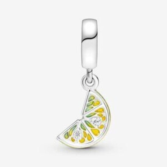 Authentic Pandora Lemon Slice Sparkling Fruit Dangle Charm - Picture 1 of 5